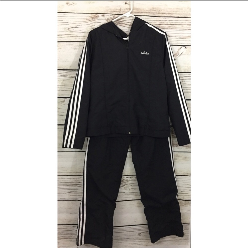 Adidas track suit - black & white